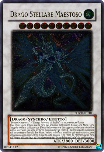 SOVR-IT040 Drago Stellare Maestoso rara ultimate Unlimited (IT) -NEAR MINT-