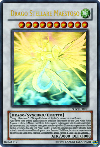 SOVR-IT040 Drago Stellare Maestoso rara ghost Unlimited (IT) -NEAR MINT-