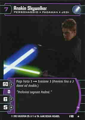 001 / 180 Anakin Skywalker A rara (IT) -NEAR MINT-