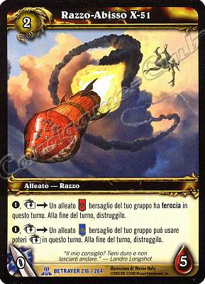 BETRAYER 216 / 264 Razzo-Abisso X-51 rara -NEAR MINT-