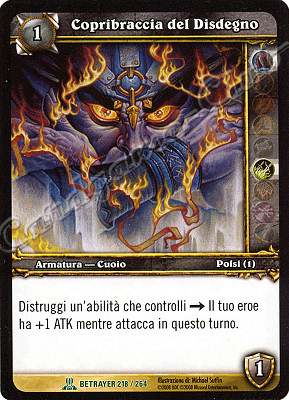 BETRAYER 218 / 264 Copribraccia del Disdegno non comune -NEAR MINT-