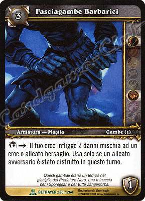 BETRAYER 220 / 264 Fasciagambe Barbarici non comune -NEAR MINT-