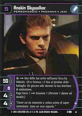 002 / 180 Anakin Skywalker B rara (IT) -NEAR MINT-