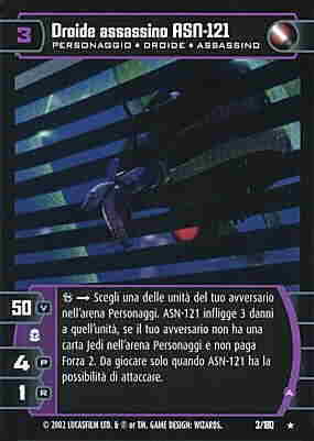 003 / 180 Droide assassino ASN-121 rara (IT) -NEAR MINT-
