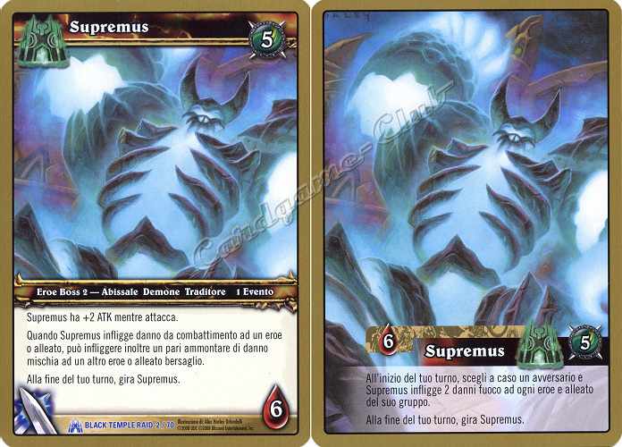 BLACK TEMPLE RAID 02/70 Supremus rara oversize -NEAR MINT-