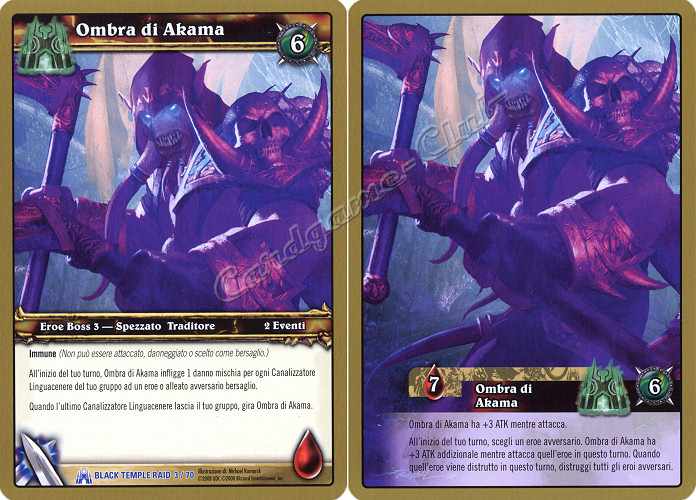 BLACK TEMPLE RAID 03/70 Ombra di Akama rara oversize -NEAR MINT-