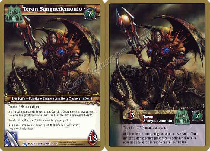 BLACK TEMPLE RAID 04/70 Teron Sanguedemonio rara oversize -NEAR MINT-