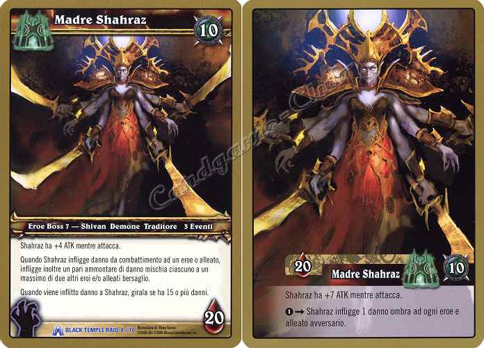BLACK TEMPLE RAID 08/70 Madre Shahraz rara oversize -NEAR MINT-