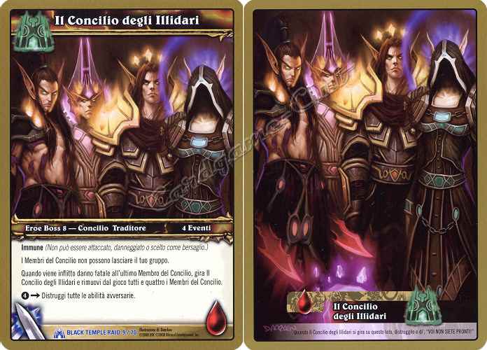 BLACK TEMPLE RAID 09/70 Il Concilio degli Illidari rara oversize -NEAR MINT-