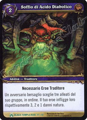 BLACK TEMPLE RAID 17/70 Soffio di Acido Diabolico non comune -NEAR MINT-