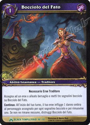 BLACK TEMPLE RAID 18/70 Bocciolo del Fato non comune -NEAR MINT-