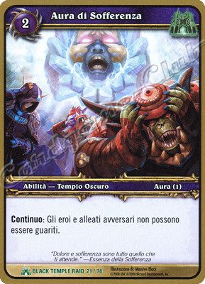 BLACK TEMPLE RAID 21/70 Aura di Sofferenza non comune -NEAR MINT-