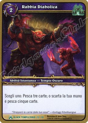 BLACK TEMPLE RAID 23/70 Rabbia Diabolica non comune -NEAR MINT-