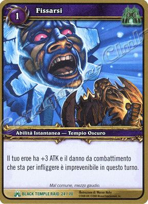 BLACK TEMPLE RAID 24/70 Fissarsi non comune -NEAR MINT-
