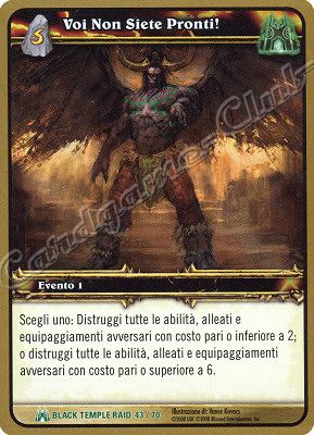BLACK TEMPLE RAID 43/70 Voi Non Siete Pronti! non comune -NEAR MINT-