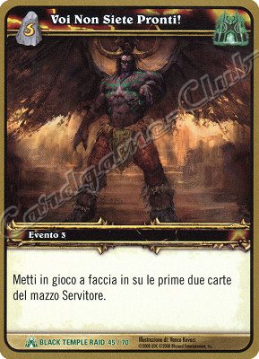 BLACK TEMPLE RAID 45/70 Voi Non Siete Pronti! non comune -NEAR MINT-