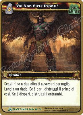 BLACK TEMPLE RAID 48/70 Voi Non Siete Pronti! non comune -NEAR MINT-
