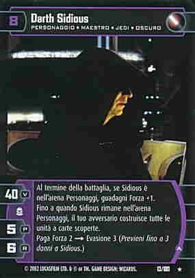 013 / 180 Darth Sidious rara (IT) -NEAR MINT-