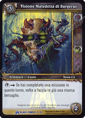 BLACK TEMPLE 02/12 Visione Maledetta di Sargeras rara foil -NEAR MINT-
