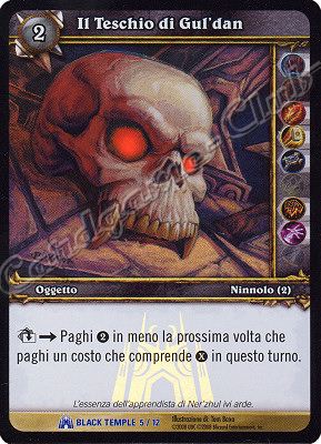 BLACK TEMPLE 05/12 Il Teschio di Gul'dan rara foil -NEAR MINT-
