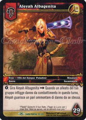 DARK PORTAL 010 / 319 Aleyah Albagenita non comune (IT) -NEAR MINT-