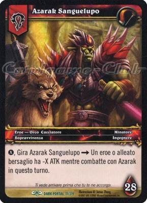 DARK PORTAL 011 / 319 Azarak Sanguelupo non comune (IT) -NEAR MINT-