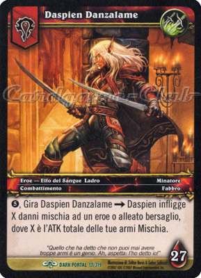 DARK PORTAL 013 / 319 Daspien Danzalame non comune (IT) -NEAR MINT-