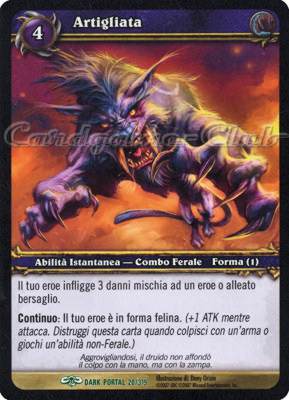 DARK PORTAL 020 / 319 Artigliata non comune (IT) -NEAR MINT-