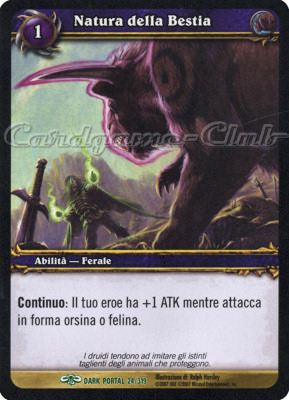 DARK PORTAL 024 / 319 Natura della Bestia non comune (IT) -NEAR MINT-