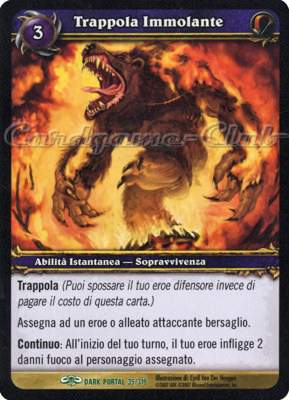 DARK PORTAL 035 / 319 Trappola Immolante non comune (IT) -NEAR MINT-