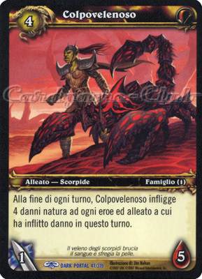DARK PORTAL 041 / 319 Colpovelenoso rara (IT) -NEAR MINT-