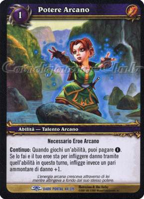 DARK PORTAL 044 / 319 Potere Arcano rara (IT) -NEAR MINT-
