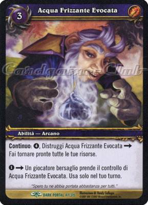 DARK PORTAL 047 / 319 Acqua Frizzante Evocata non comune (IT) -NEAR MINT-