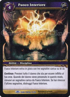 DARK PORTAL 071 / 319 Fuoco Interiore rara (IT) -NEAR MINT-