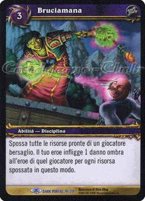 DARK PORTAL 074 / 319 Bruciamana rara (IT) -NEAR MINT-
