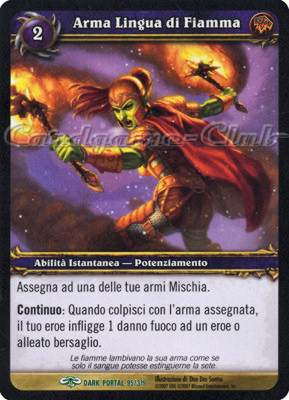 DARK PORTAL 095 / 319 Arma Lingua di Fiamma non comune (IT) -NEAR MINT-