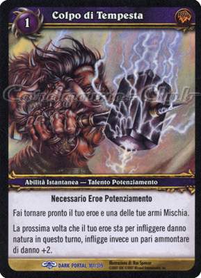 DARK PORTAL 101 / 319 Colpo di Tempesta rara (IT) -NEAR MINT-