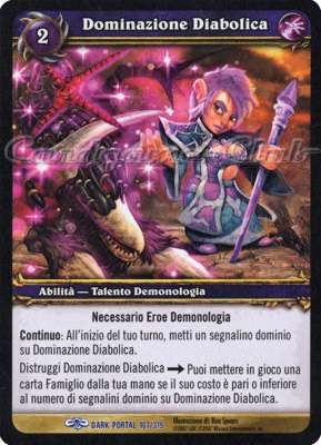 DARK PORTAL 107 / 319 Dominazione Diabolica rara (IT) -NEAR MINT-