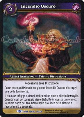 DARK PORTAL 113 / 319 Incendio Oscuro rara (IT) -NEAR MINT-
