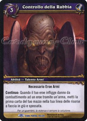 DARK PORTAL 115 / 319 Controllo della Rabbia rara (IT) -NEAR MINT-