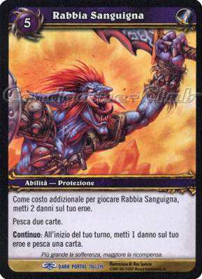 DARK PORTAL 116 / 319 Rabbia Sanguigna rara (IT) -NEAR MINT-
