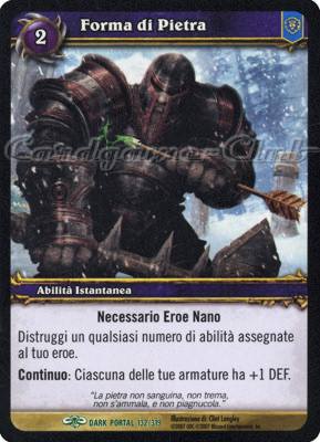 DARK PORTAL 132 / 319 Forma di Pietra non comune (IT) -NEAR MINT-