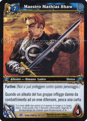DARK PORTAL 181 / 319 Maestro Mathias Shaw epica (IT) -NEAR MINT-