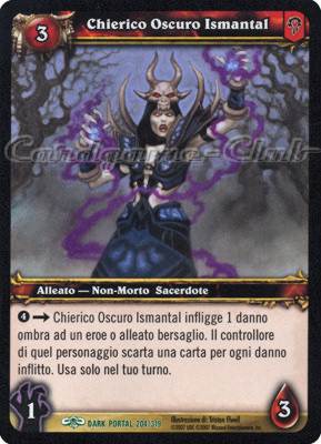 DARK PORTAL 204 / 319 Chierico Oscuro Ismantal non comune (IT) -NEAR MINT-