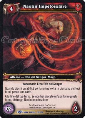 DARK PORTAL 225 / 319 Naolin Impetosolare rara (IT) -NEAR MINT-