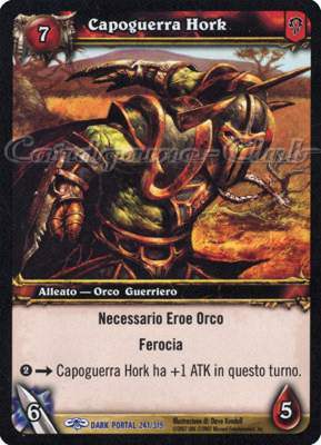 DARK PORTAL 241 / 319 Capoguerra Hork rara (IT) -NEAR MINT-