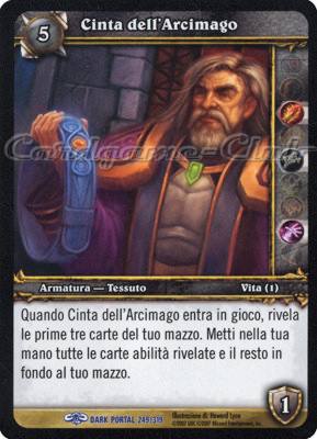 DARK PORTAL 249 / 319 Cinta dell'Arcimago rara (IT) -NEAR MINT-