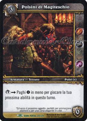 DARK PORTAL 255 / 319 Polsini di Magiteschio non comune (IT) -NEAR MINT-