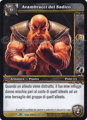 DARK PORTAL 261 / 319 Avambracci del Sadico non comune (IT) -NEAR MINT-