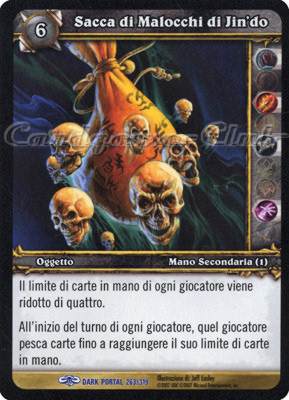DARK PORTAL 263 / 319 Sacca di Malocchi di Jin'do rara (IT) -NEAR MINT-